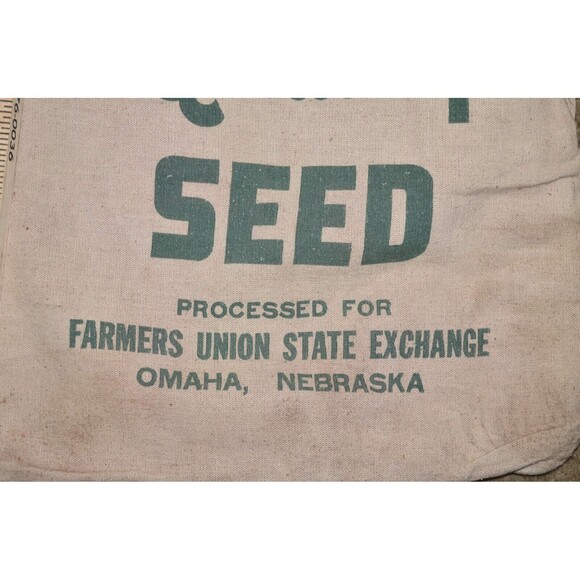 Vtg Statex Quality Seed Sack Bag Feed Farmers Union State Exchange Omaha, NE - Picture 9 of 10